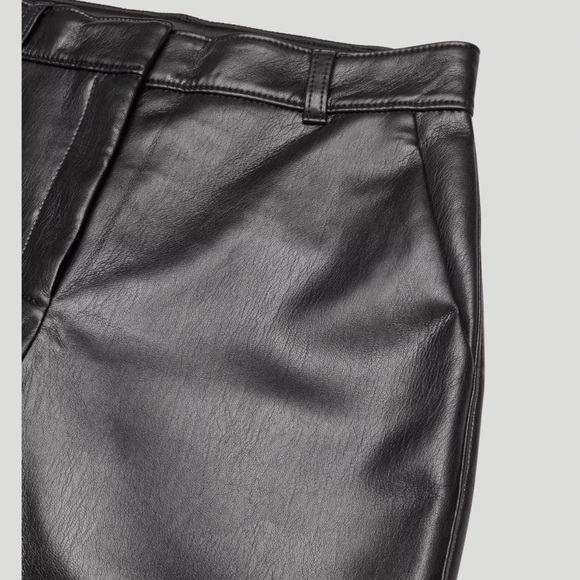 Babaton Vegan Leather Black Pants - Picture 4 of 11